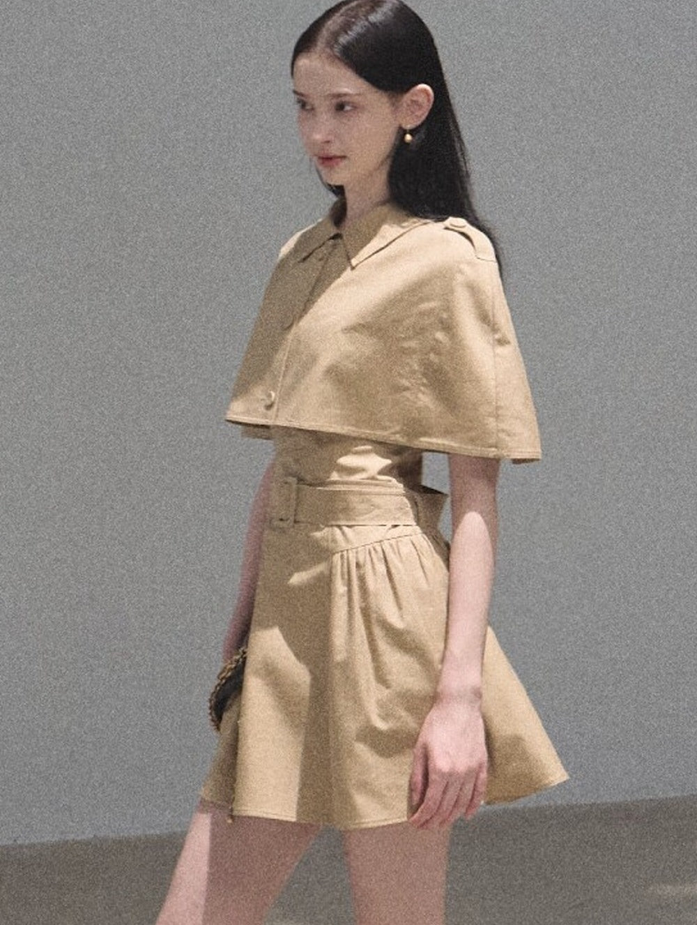 Lyocell Cape Shawl Dress Set-Up