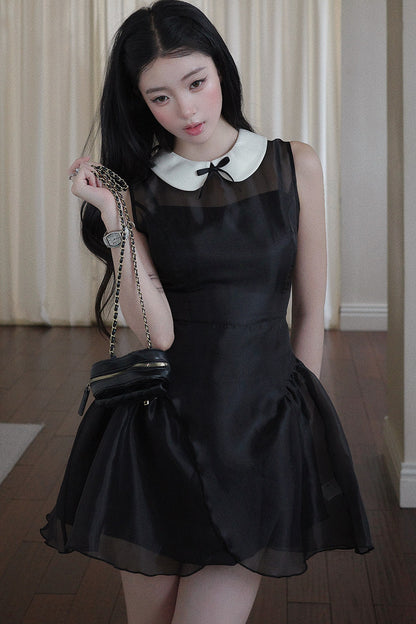 Night Banquet Bow Collar Dress