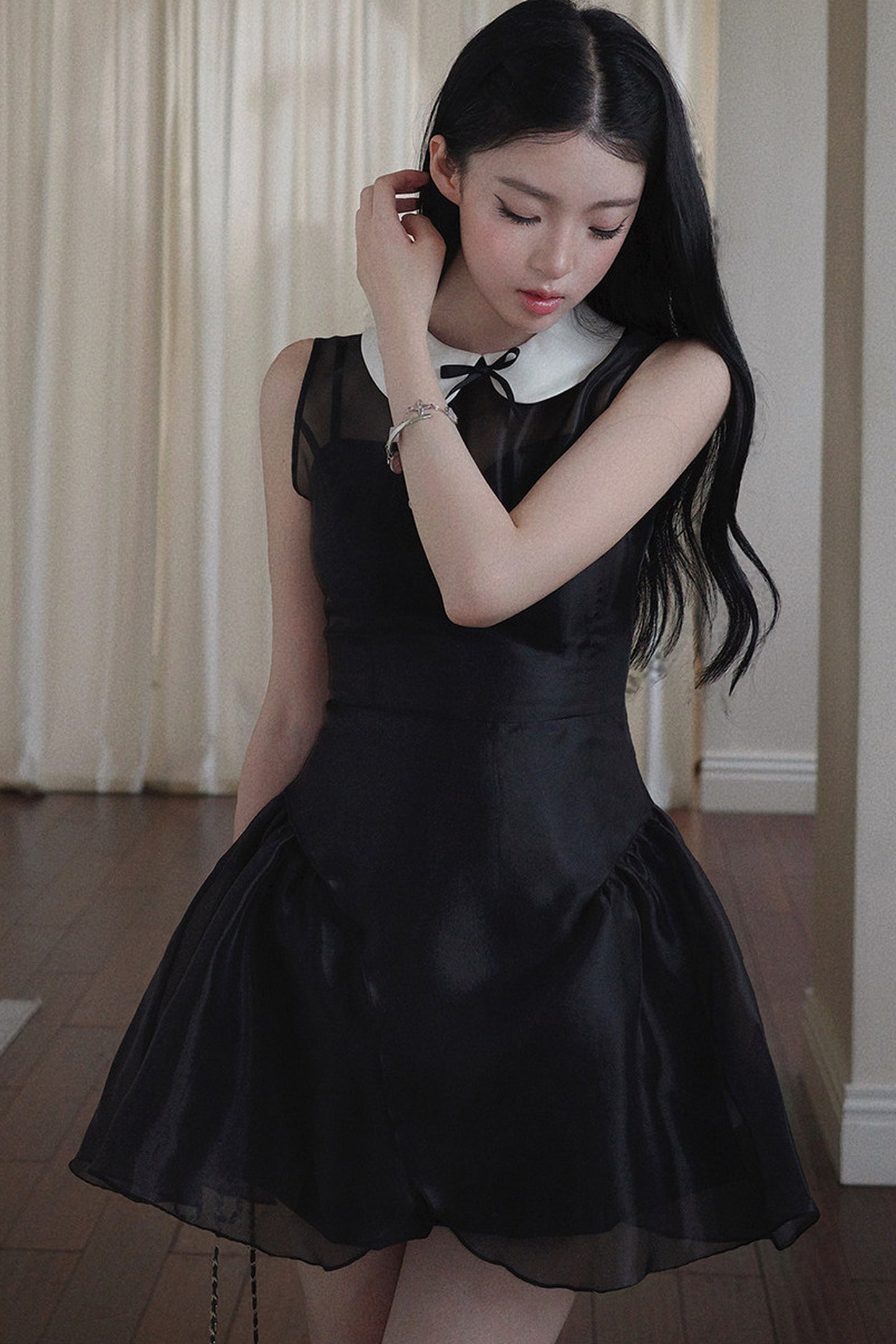 Night Banquet Bow Collar Dress