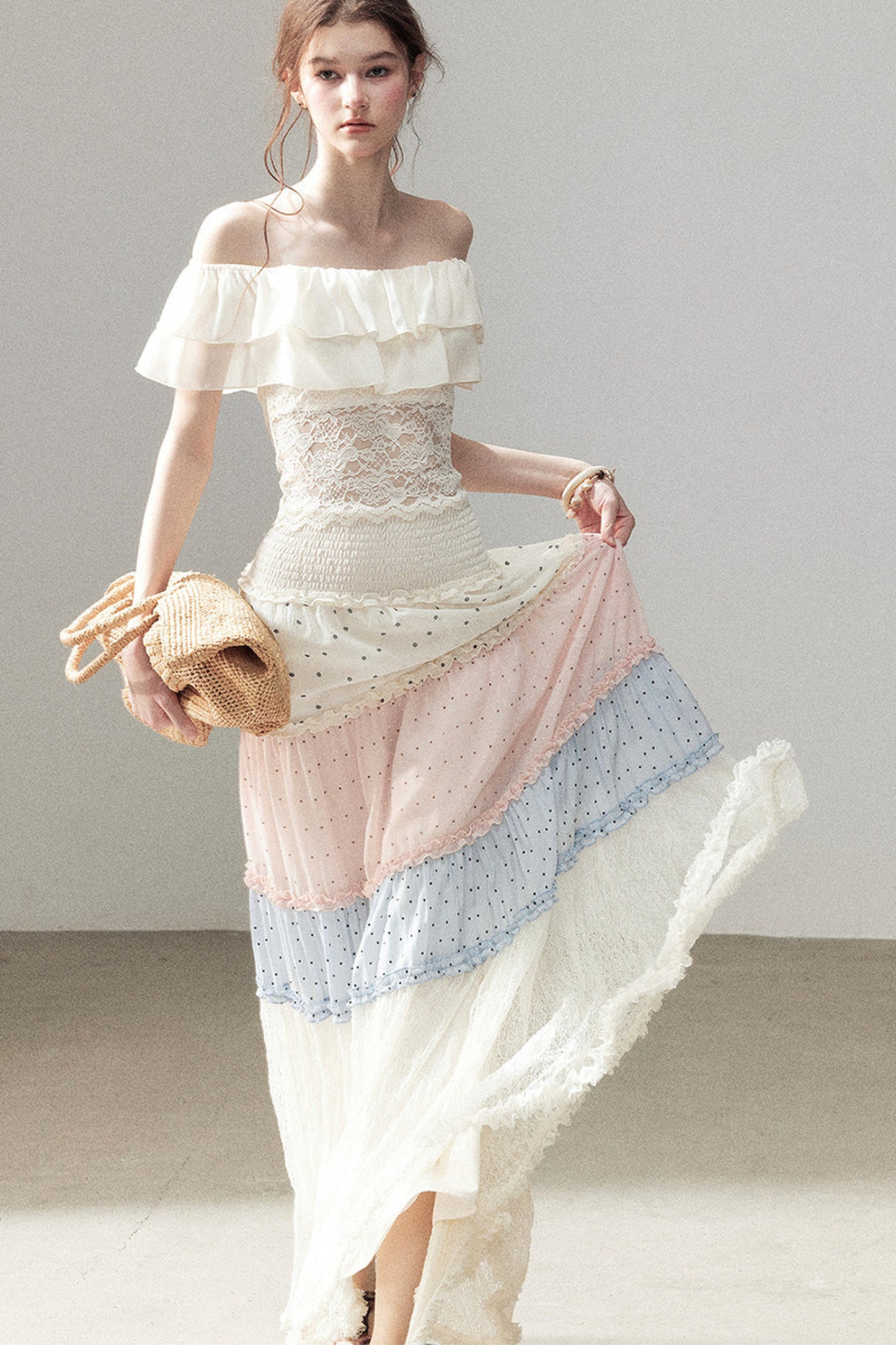 White Mist Lace Skirt