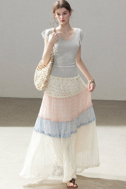 White Mist Lace Skirt