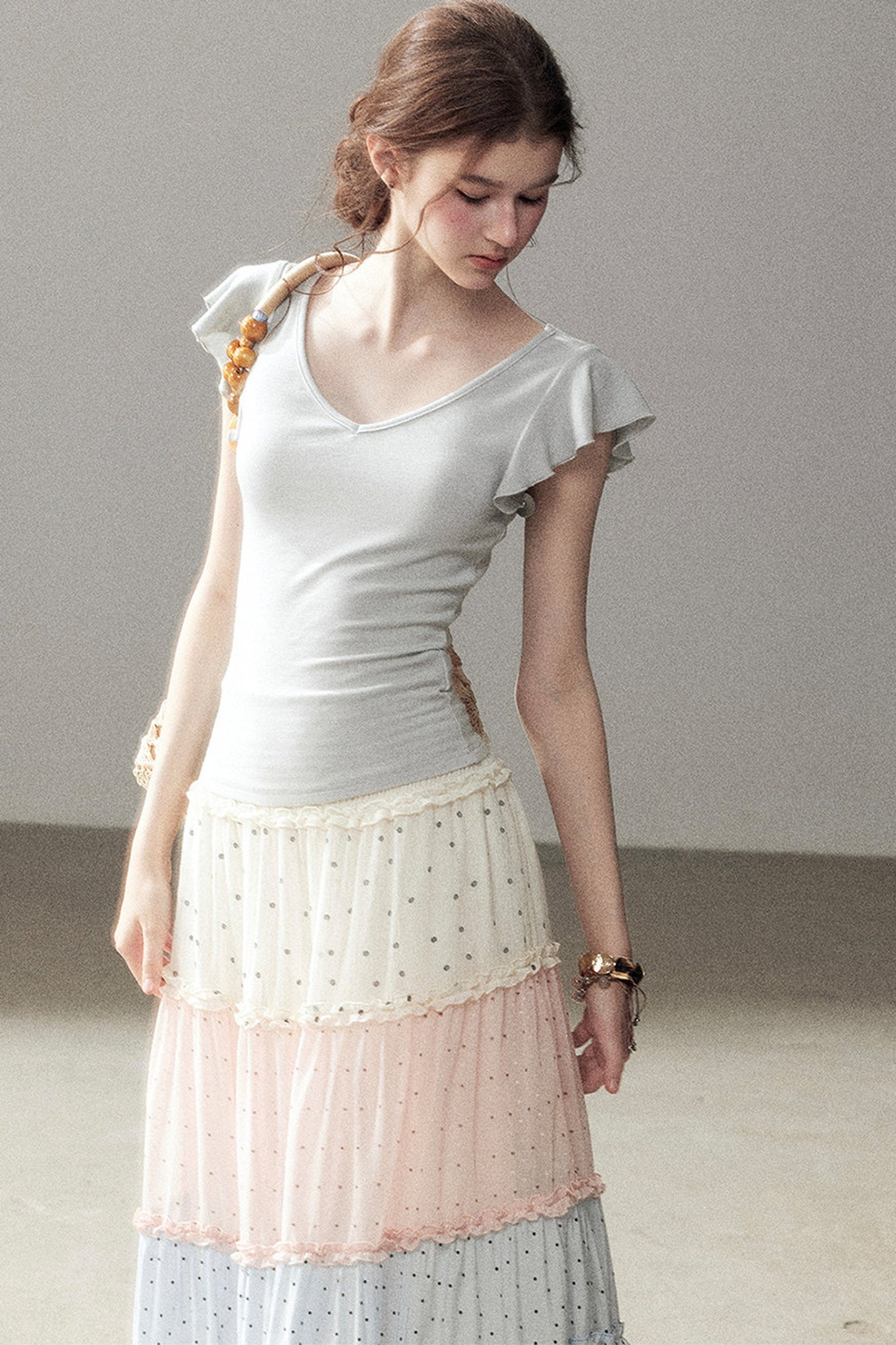 White Mist Lace Skirt