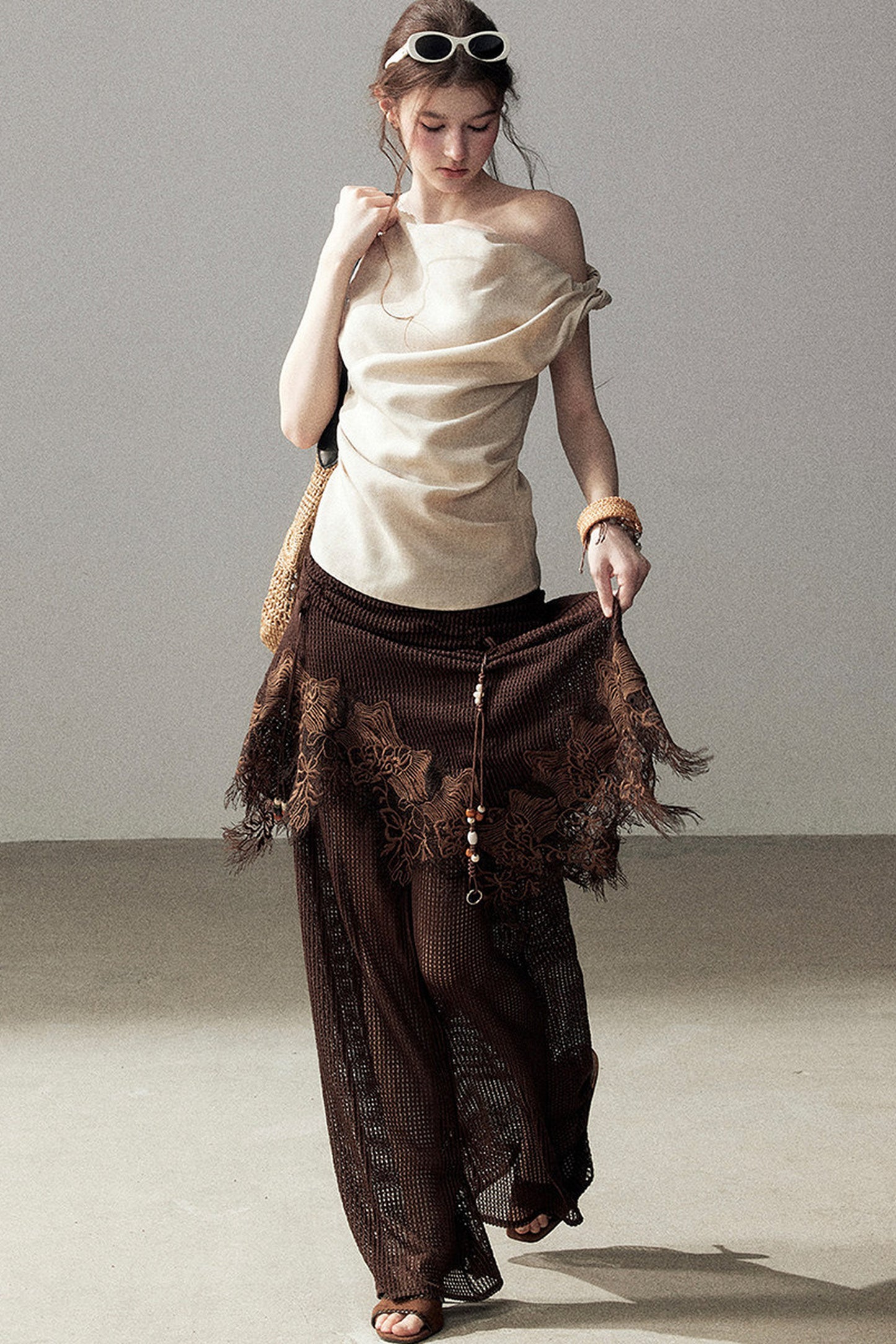Asymmetrical Shoulder Summer Top