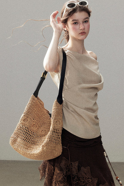 Asymmetrical Shoulder Summer Top