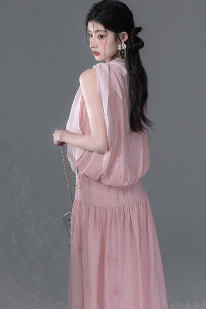 Peony Ribbon Top and Skirt Set