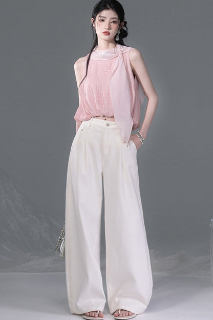 Peony Ribbon Top and Skirt Set