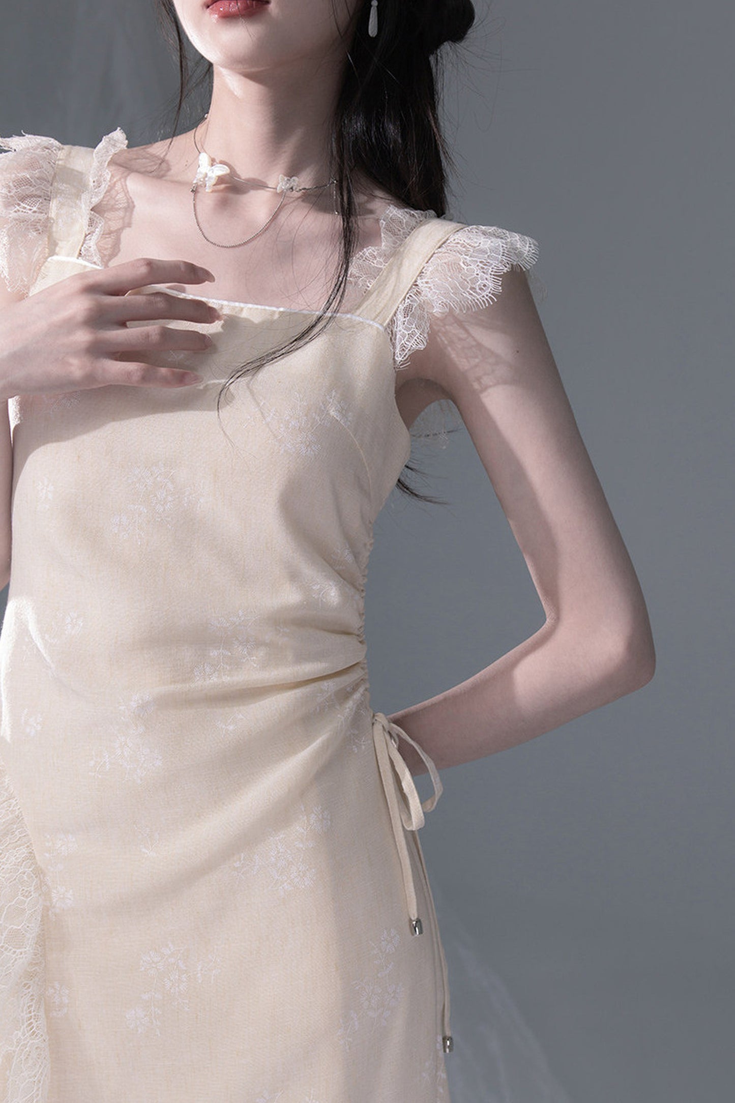 Snow Bud Lace Camisole Dress