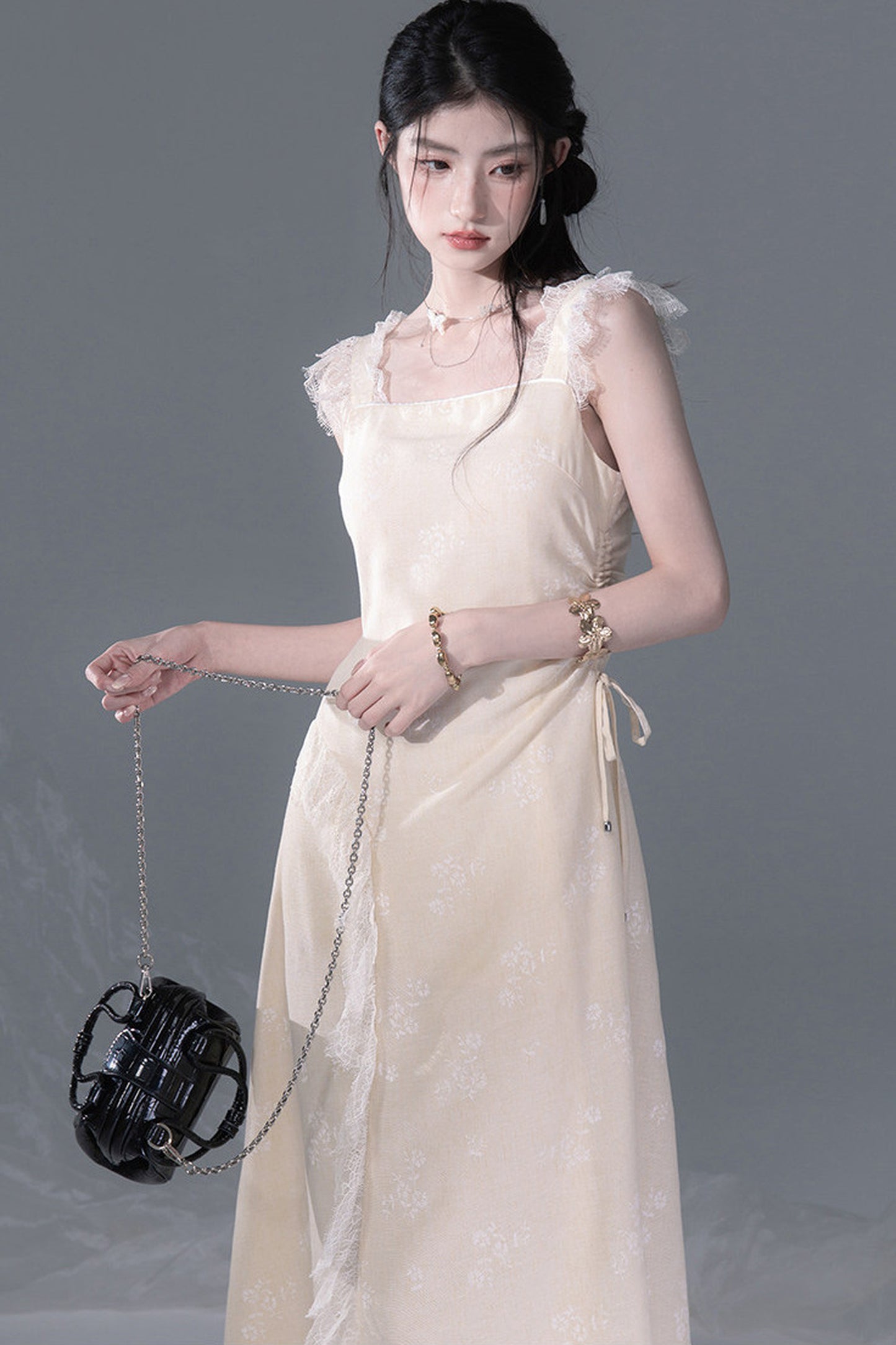 Snow Bud Lace Camisole Dress