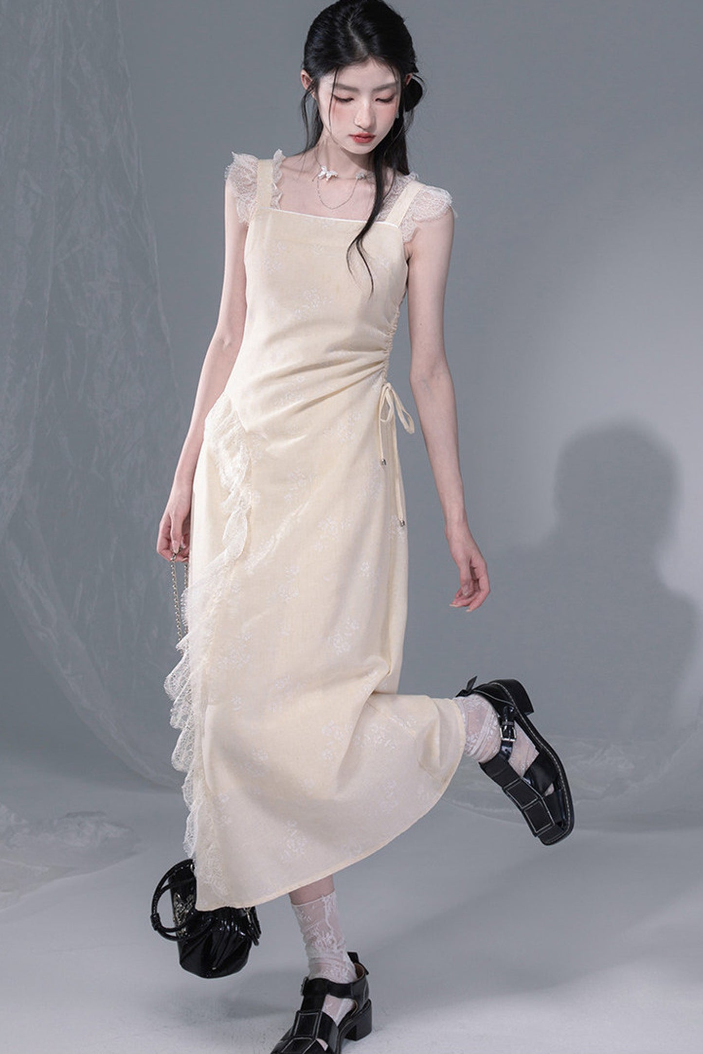 Snow Bud Lace Camisole Dress