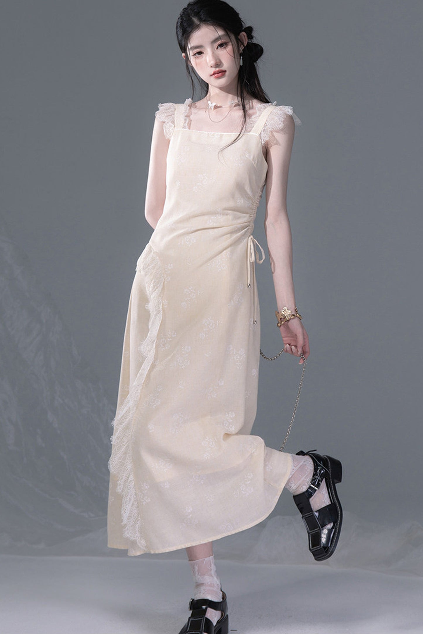 Snow Bud Lace Camisole Dress