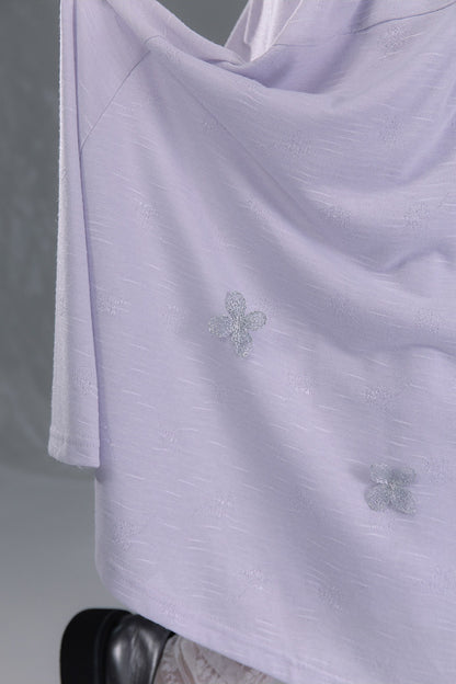 Dreamy Purple 3D Floral Knit Top and Skirt Set