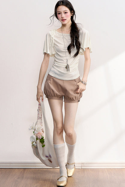 Cool Sensation Flutter Sleeve Top