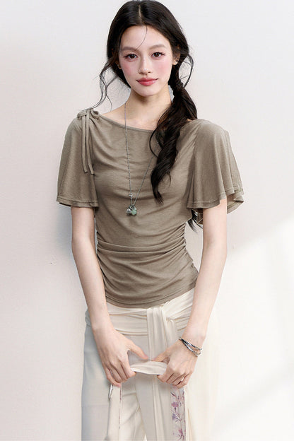 Cool Sensation Flutter Sleeve Top