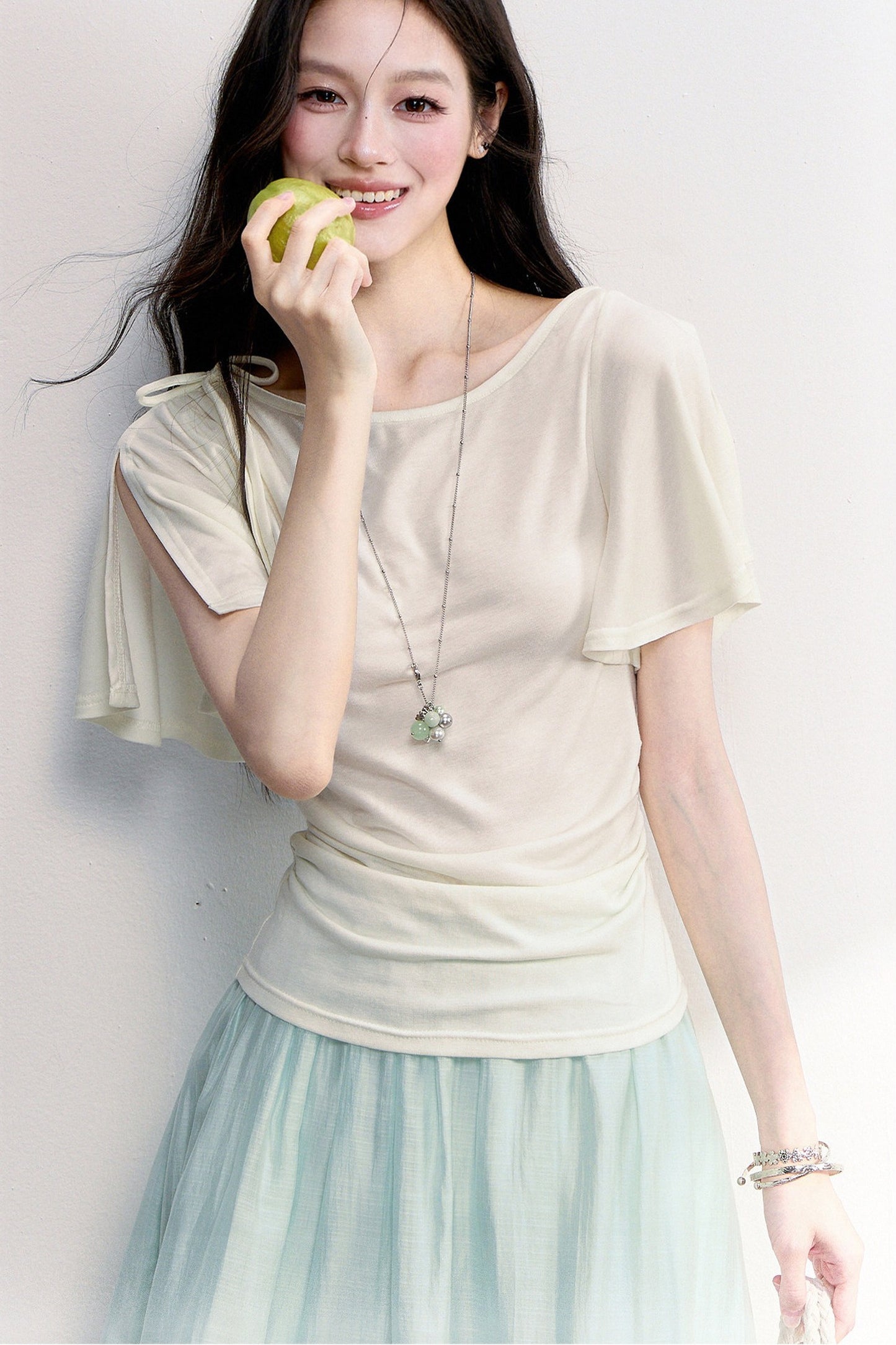 Cool Sensation Flutter Sleeve Top