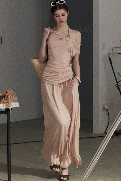 Coral Sea French Lazy Top and Skirt Set-Up