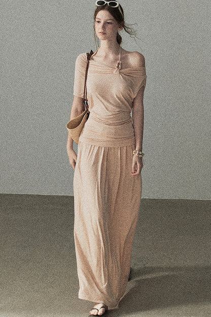 Coral Sea French Lazy Top and Skirt Set-Up