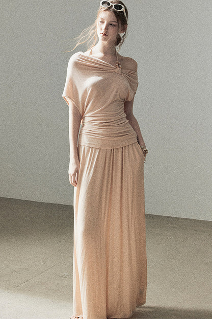 Coral Sea French Lazy Top and Skirt Set-Up