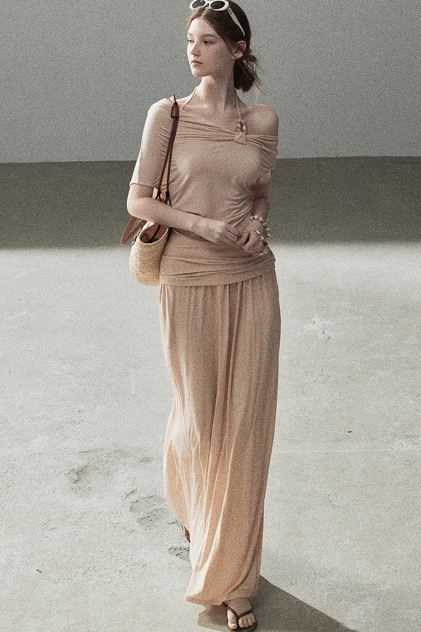 Coral Sea French Lazy Top and Skirt Set-Up