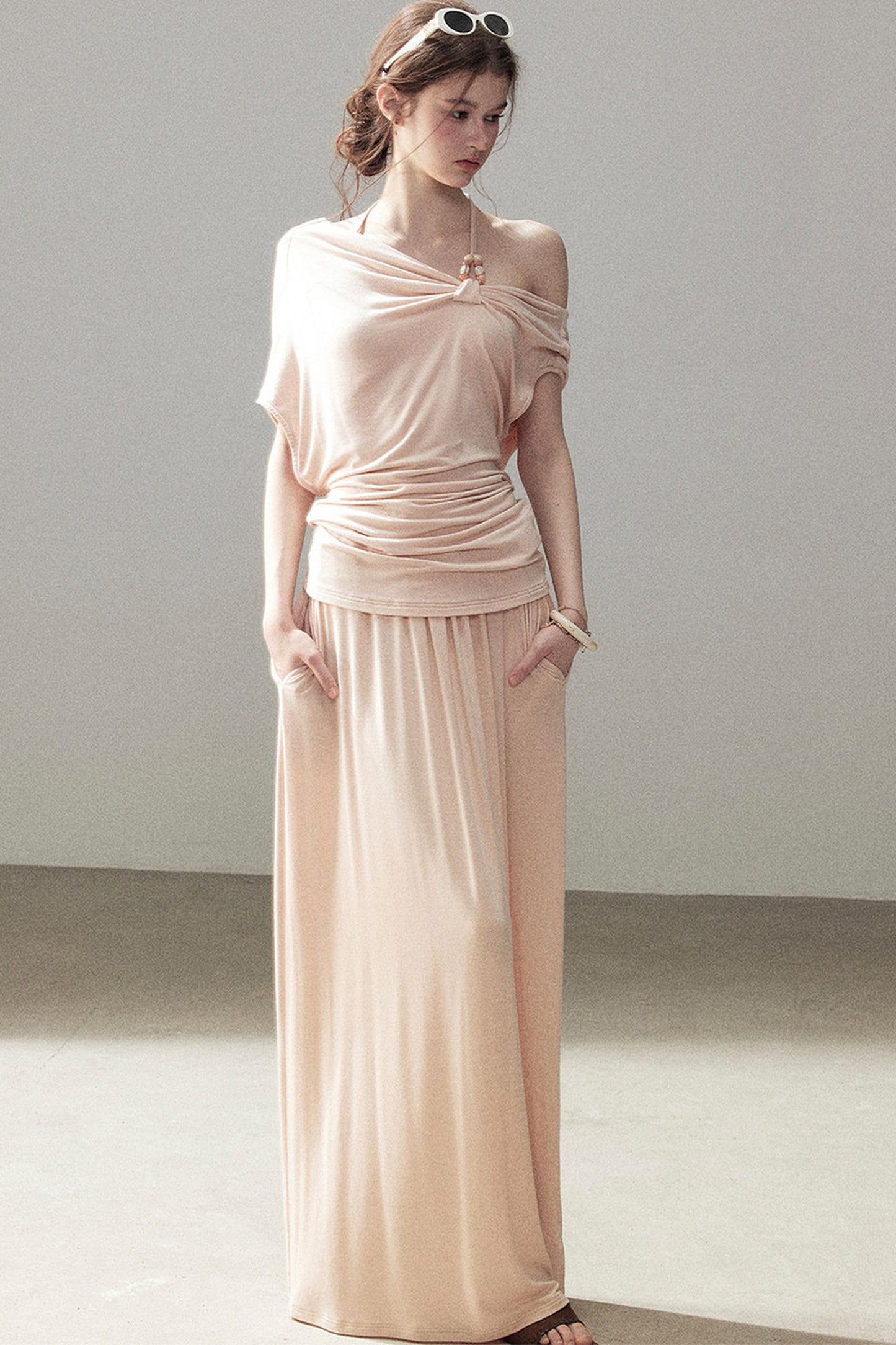 Coral Sea French Lazy Top and Skirt Set-Up
