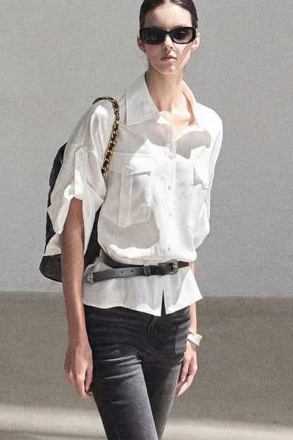 White Linen Shirt Set-Up