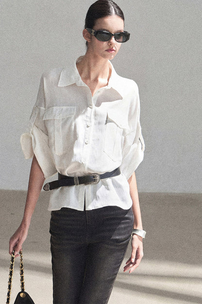 White Linen Shirt Set-Up