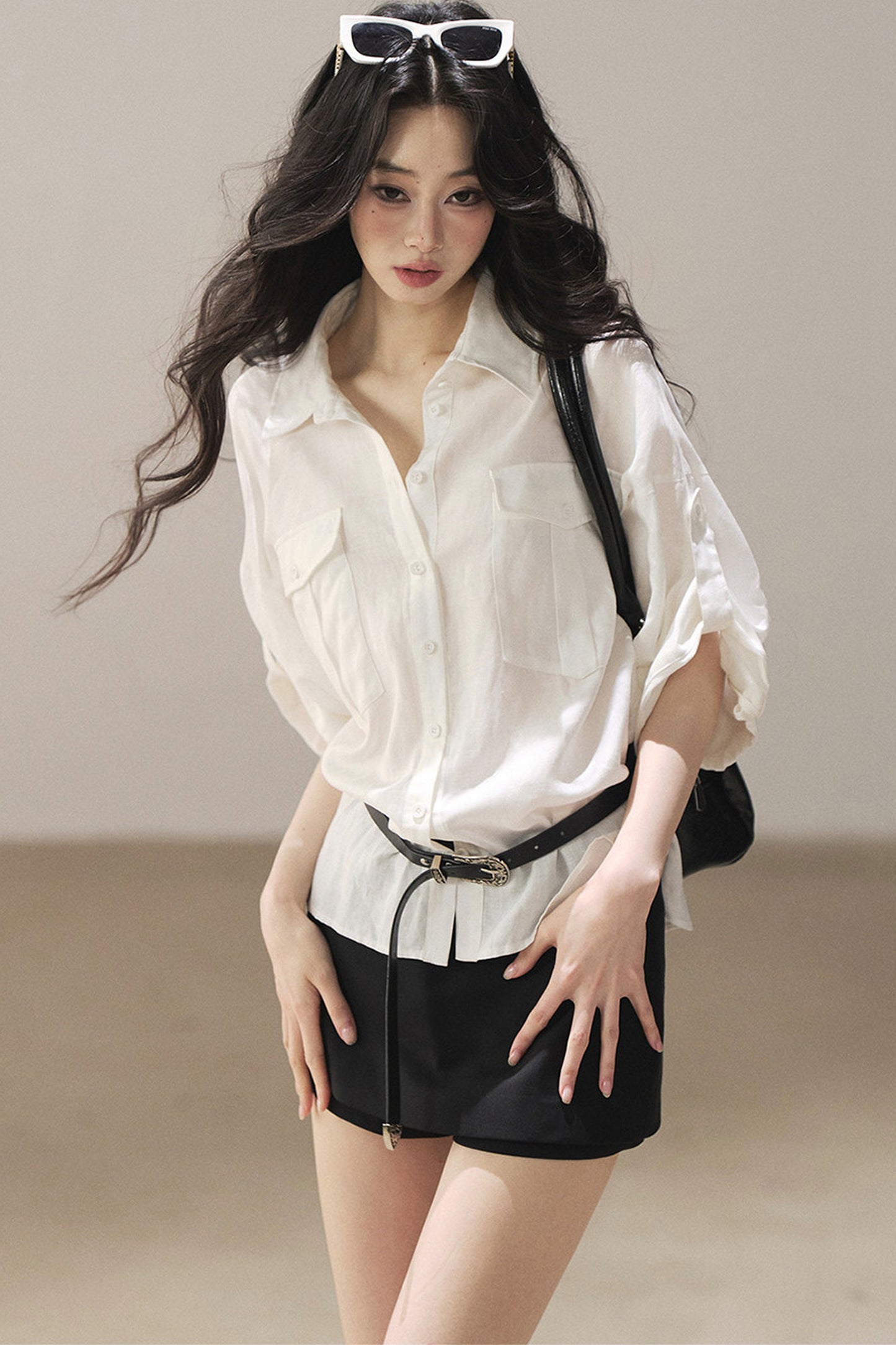 White Linen Shirt Set-Up