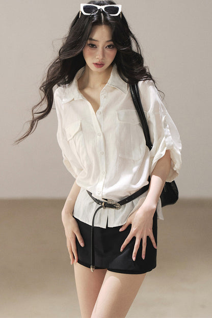 White Linen Shirt Set-Up