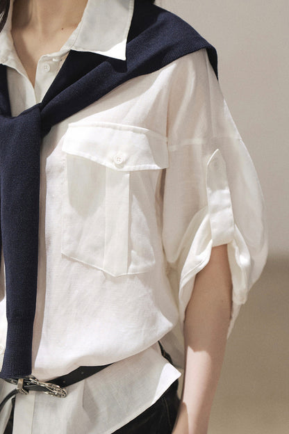 White Linen Shirt Set-Up