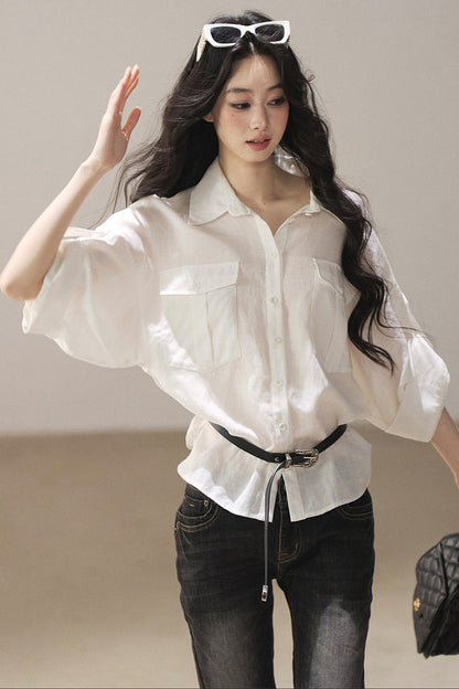 White Linen Shirt Set-Up