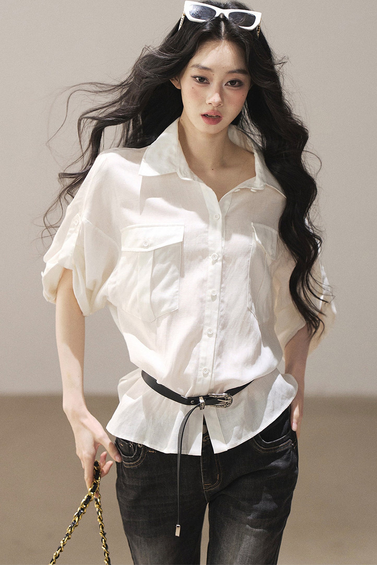 White Linen Shirt Set-Up