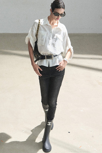 White Linen Shirt Set-Up