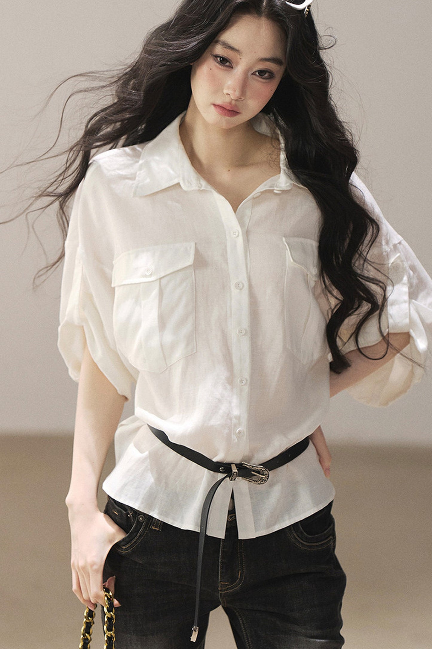 White Linen Shirt Set-Up