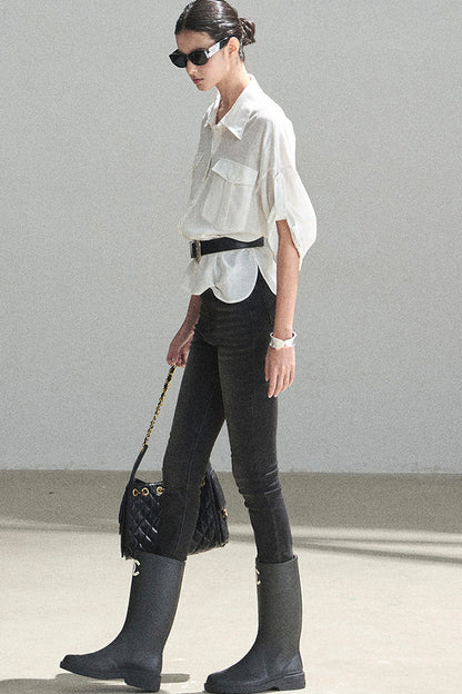 White Linen Shirt Set-Up