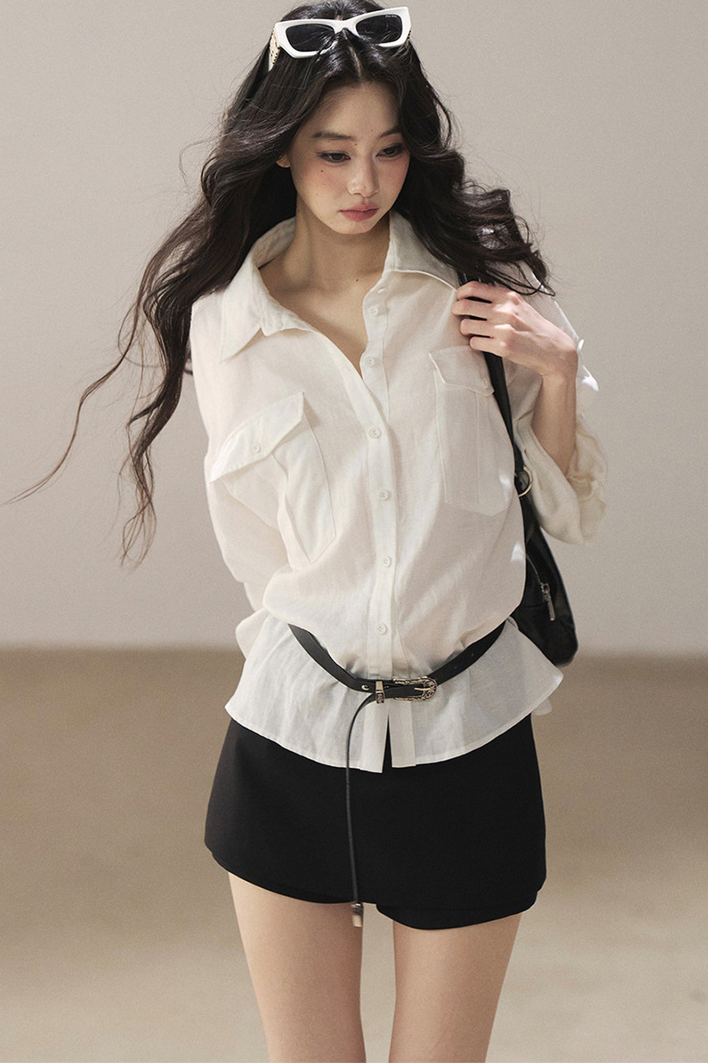 White Linen Shirt Set-Up