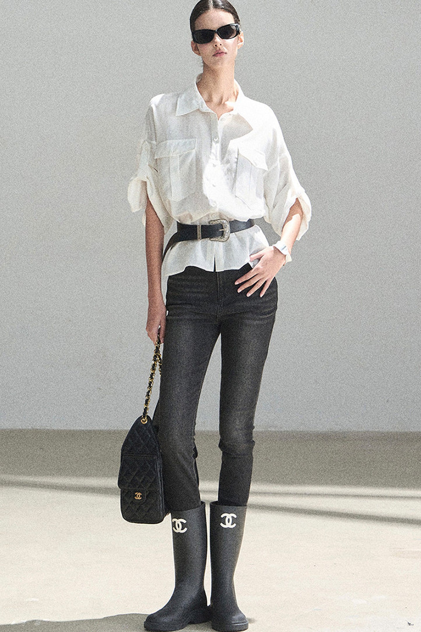 White Linen Shirt Set-Up