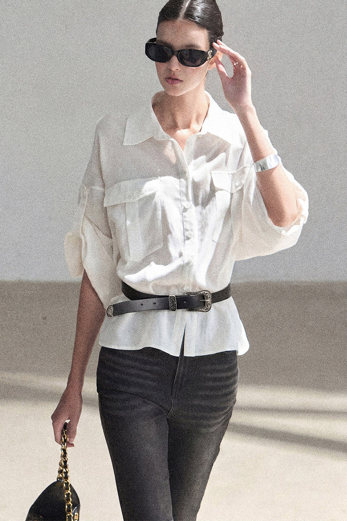 White Linen Shirt Set-Up