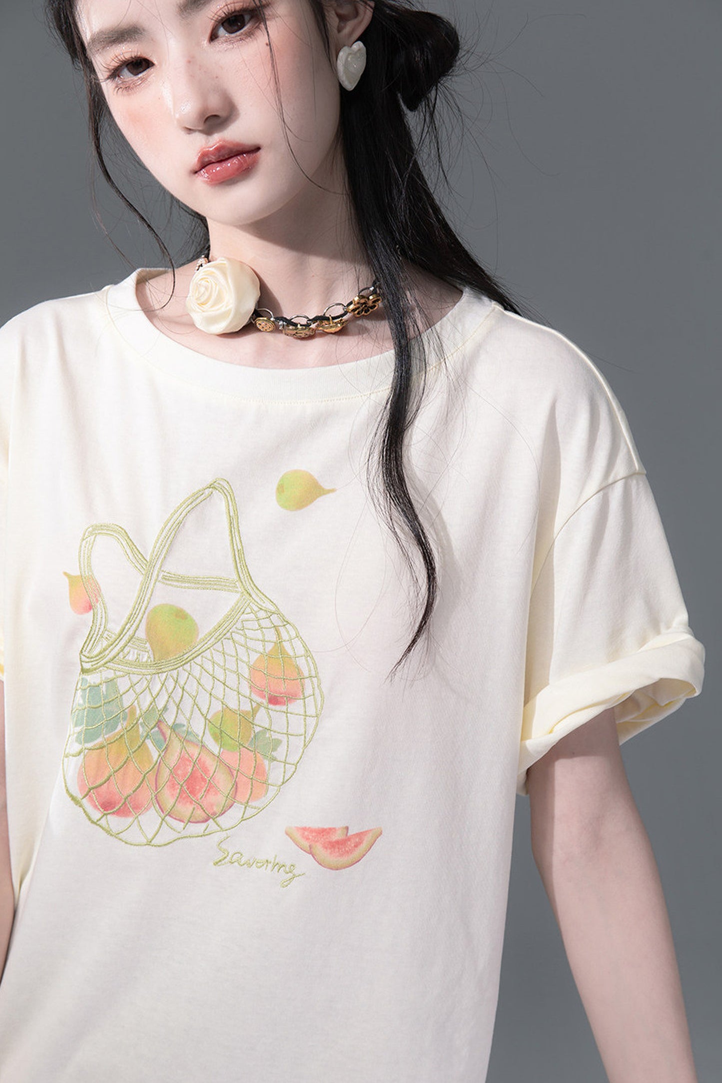 Fruity Fig Print T-Shirt