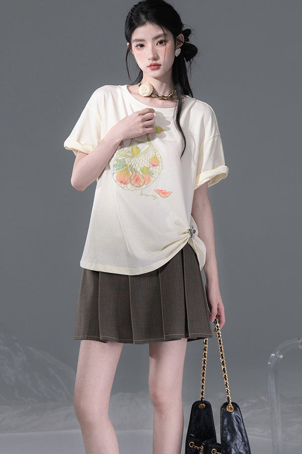 Fruity Fig Print T-Shirt