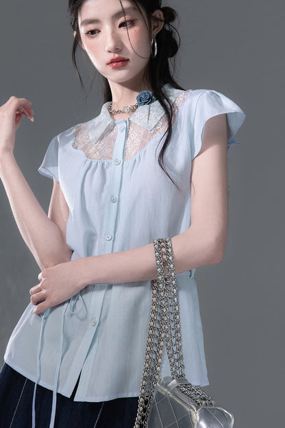 Stream Blue Lyocell Blouse