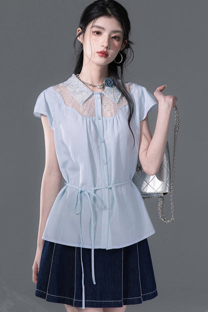 Stream Blue Lyocell Blouse