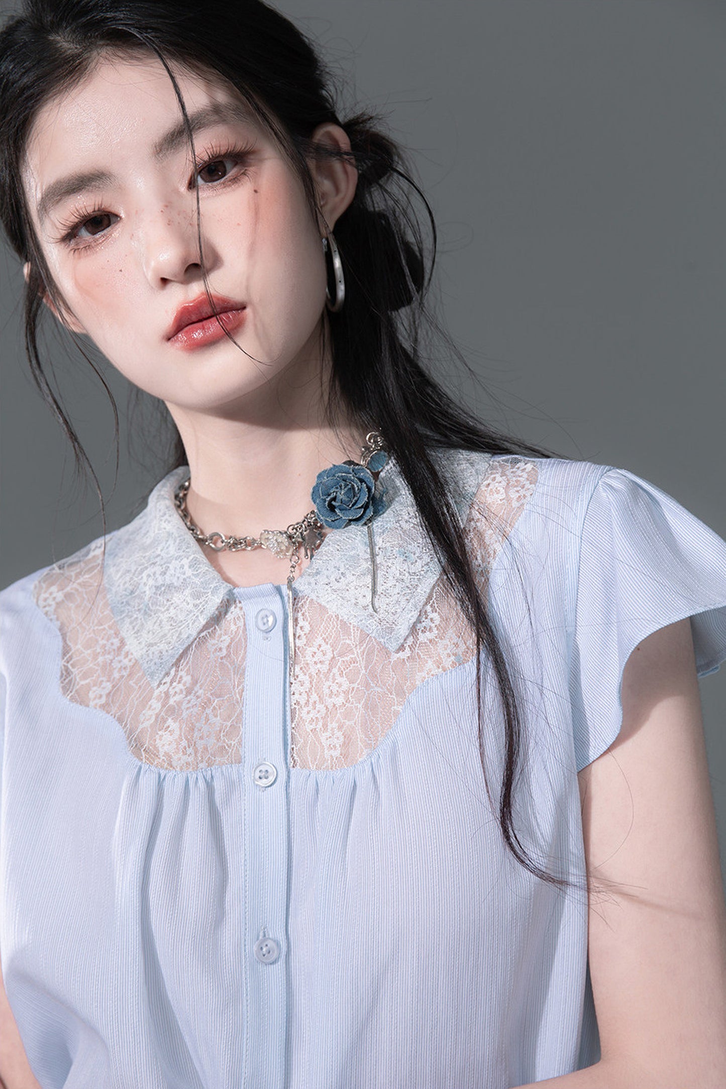 Stream Blue Lyocell Blouse