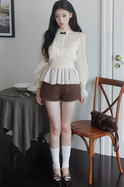 Retro Polka Dot Blouse Set-Up