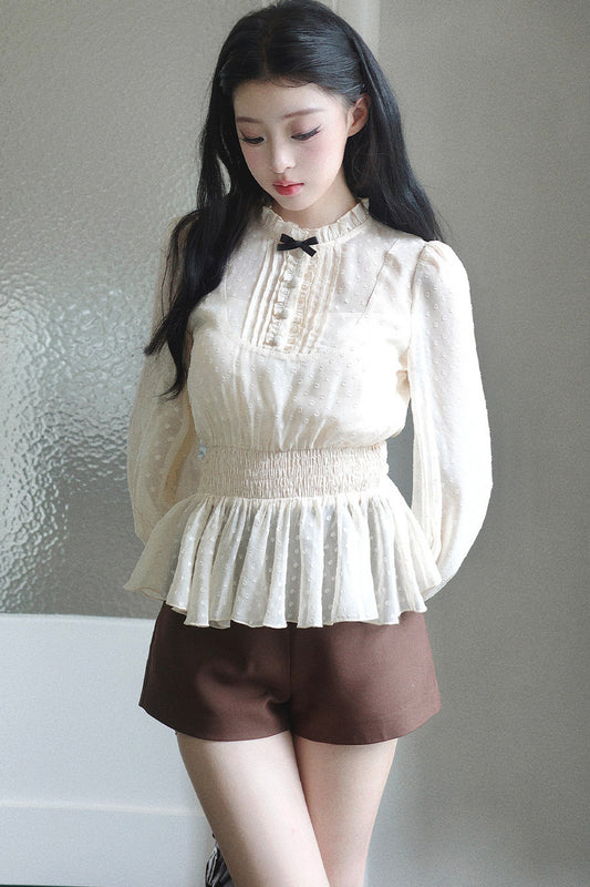 Retro Polka Dot Blouse Set-Up
