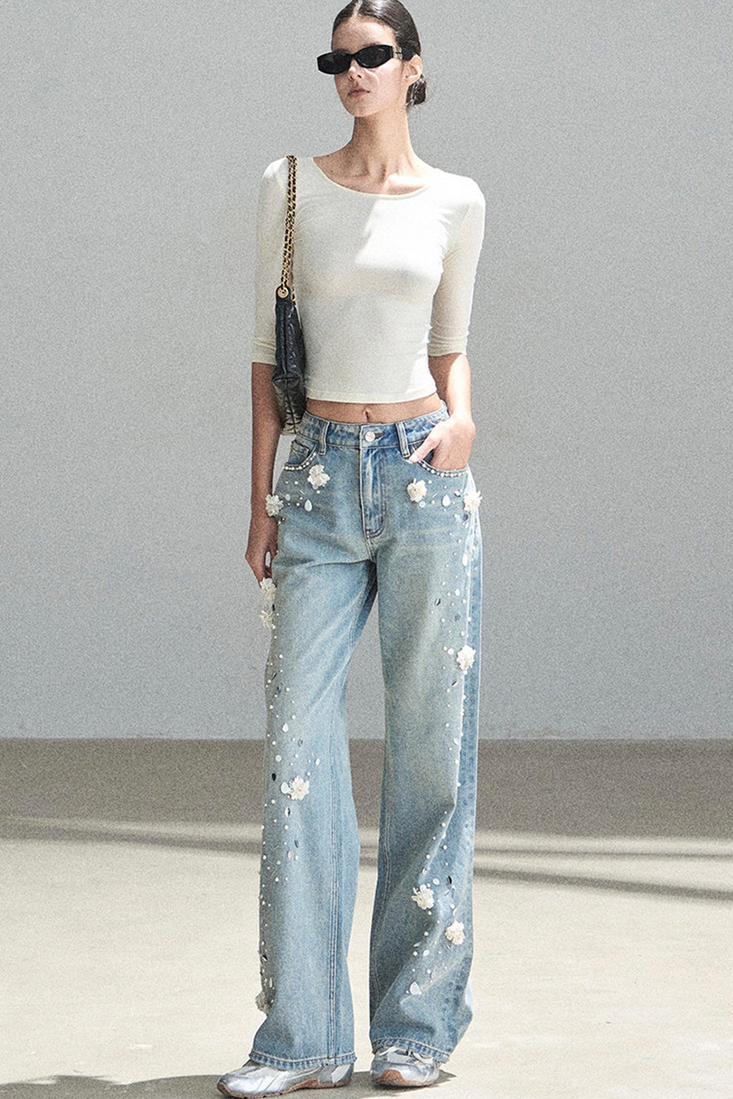 Lace Cutout Backless Short-Sleeved Top