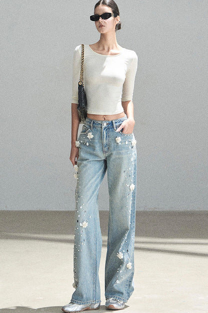 Lace Cutout Backless Short-Sleeved Top
