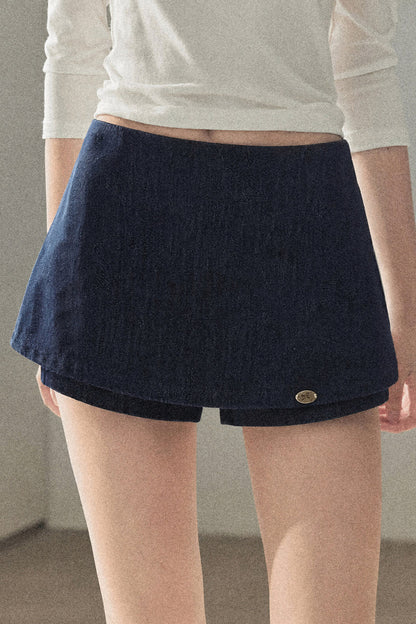 Tiefsee-Jeans-Trägertop und kurze Hose im Set