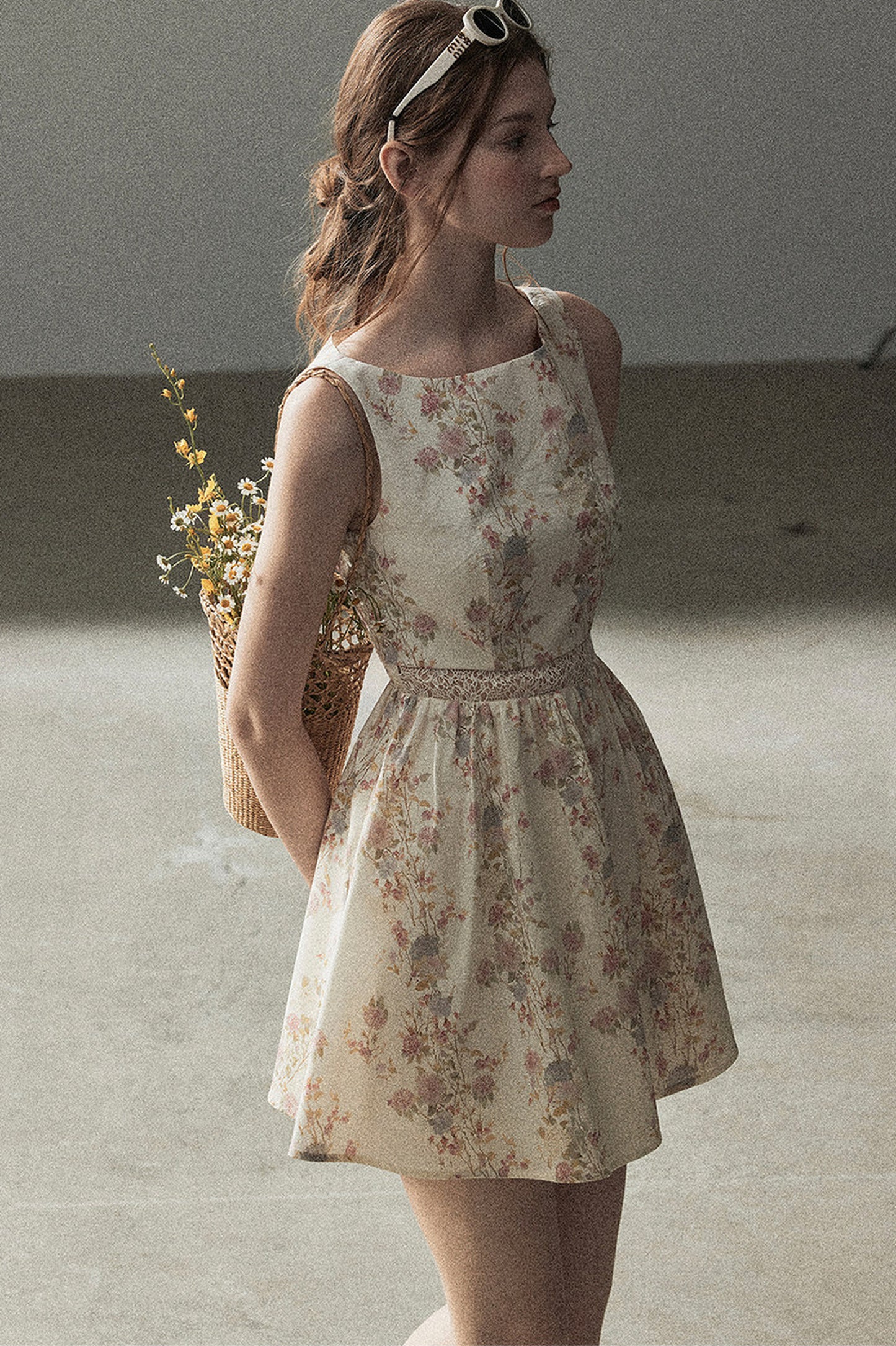 Sleeveless Floral Dress