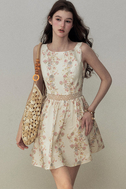 Sleeveless Floral Dress