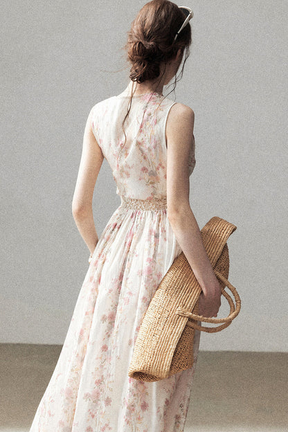 Sleeveless Floral Dress