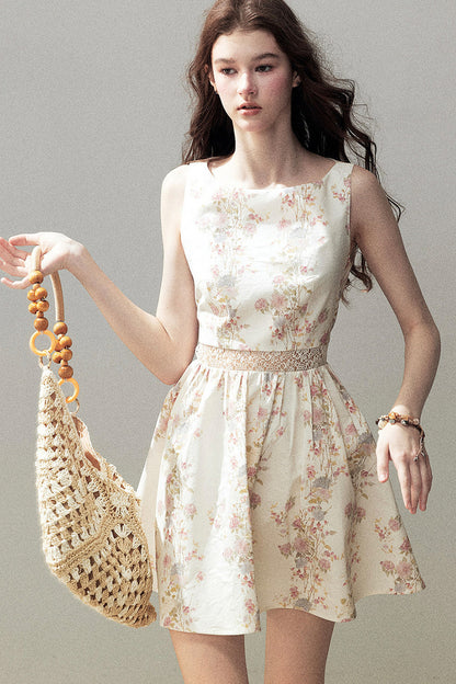 Sleeveless Floral Dress